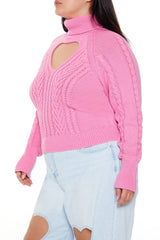 Plus Size Heart Cutout Sweater - Forever 21