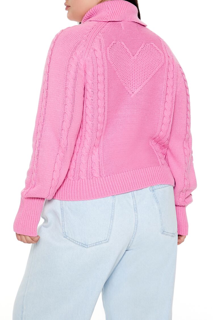 Plus Size Heart Cutout Sweater - Forever 21