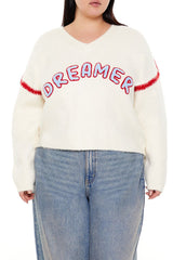 Plus Size Dreamer Fuzzy Knit Sweater - Forever 21