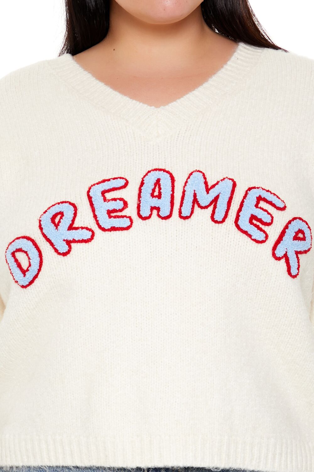Plus Size Dreamer Fuzzy Knit Sweater - Forever 21