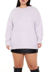 Plus Size Textured Drop-Sleeve Sweater - Forever 21