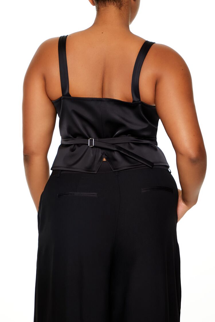 Plus Size Button-Front Crop Top - Forever 21