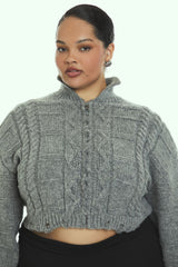 Plus Size Cable Knit Cropped Sweater - Forever 21
