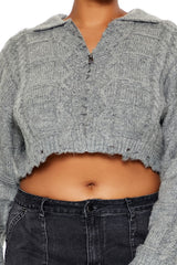 Plus Size Cable Knit Cropped Sweater - Forever 21