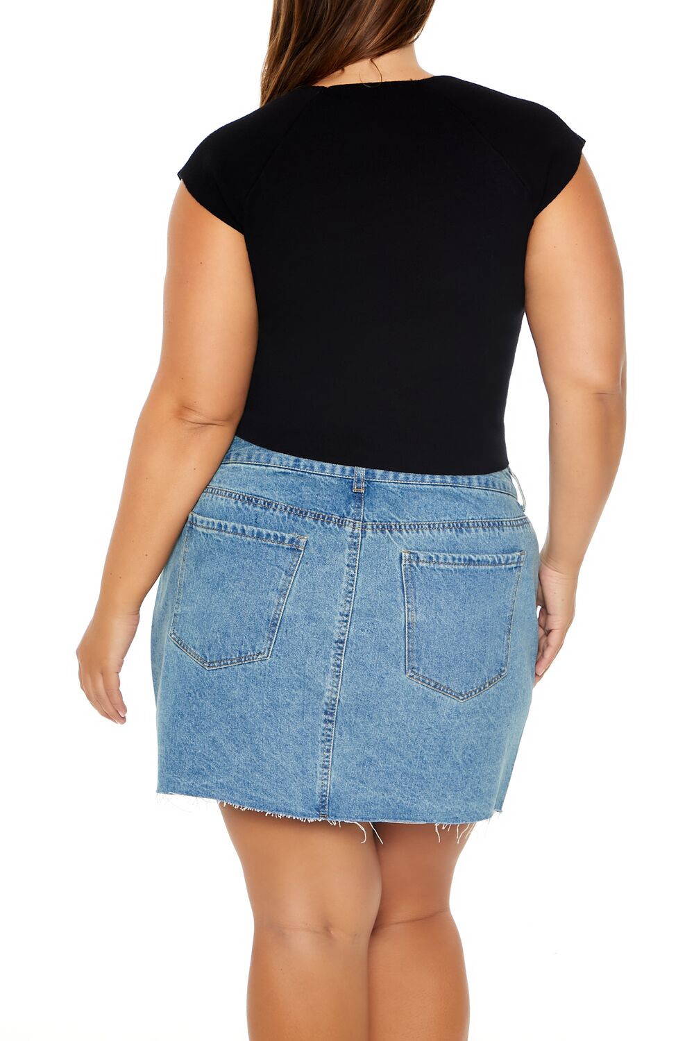 Plus Size Sweater-Knit Bow Crop Top - Forever 21