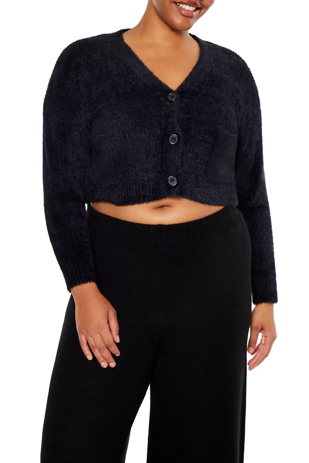 Plus Size Rib-Knit Cardigan Sweater - Forever 21