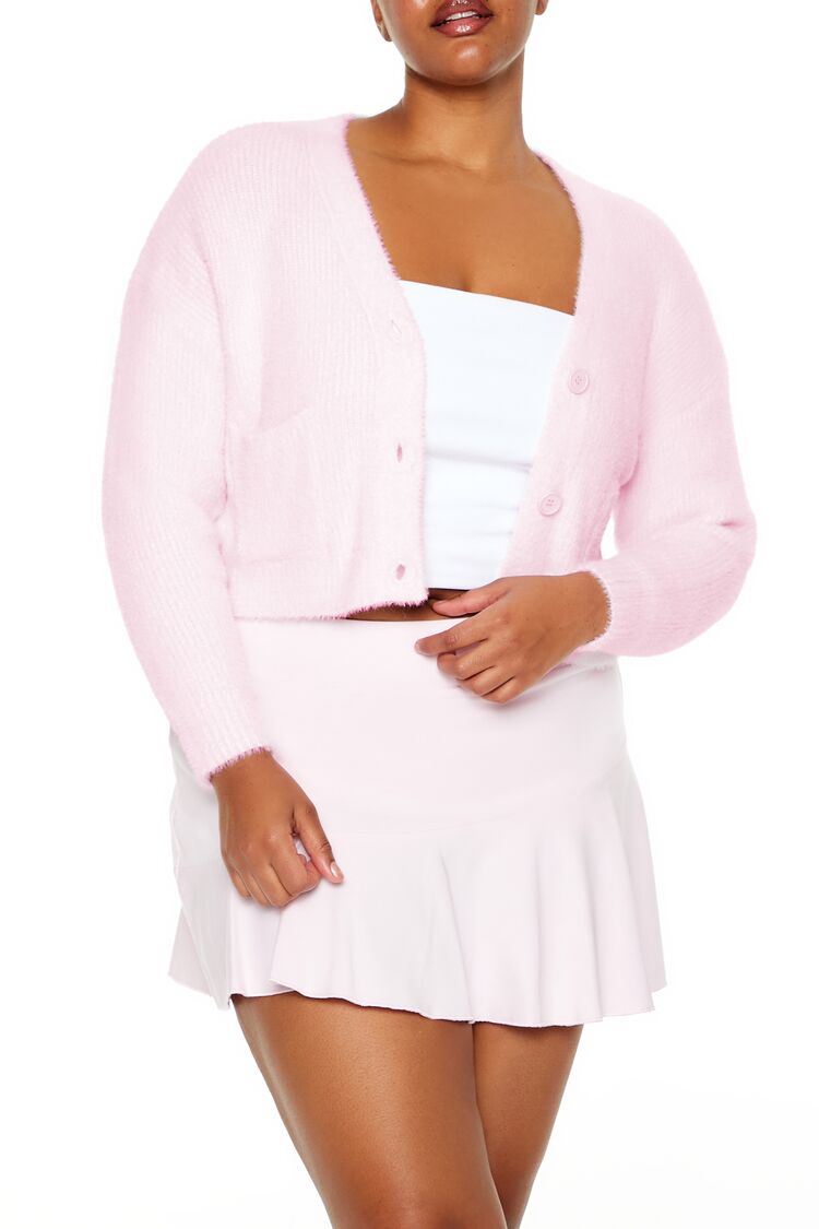 Plus Size Rib-Knit Cardigan Sweater - Forever 21