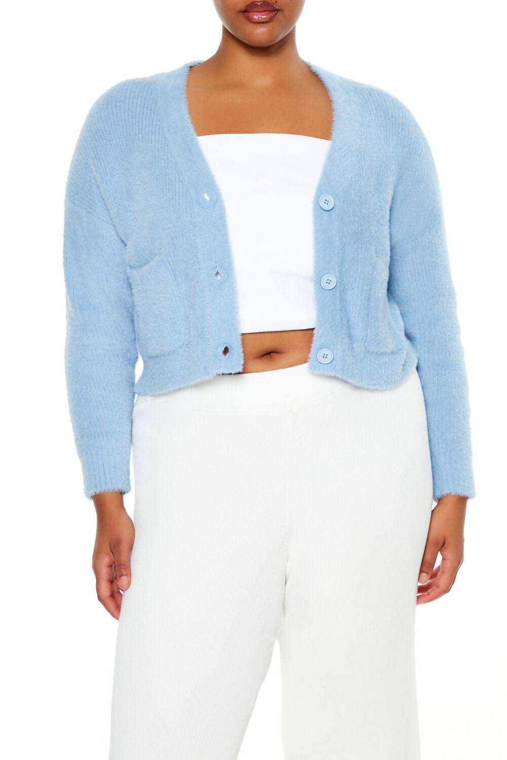 Plus Size Rib-Knit Cardigan Sweater - Forever 21