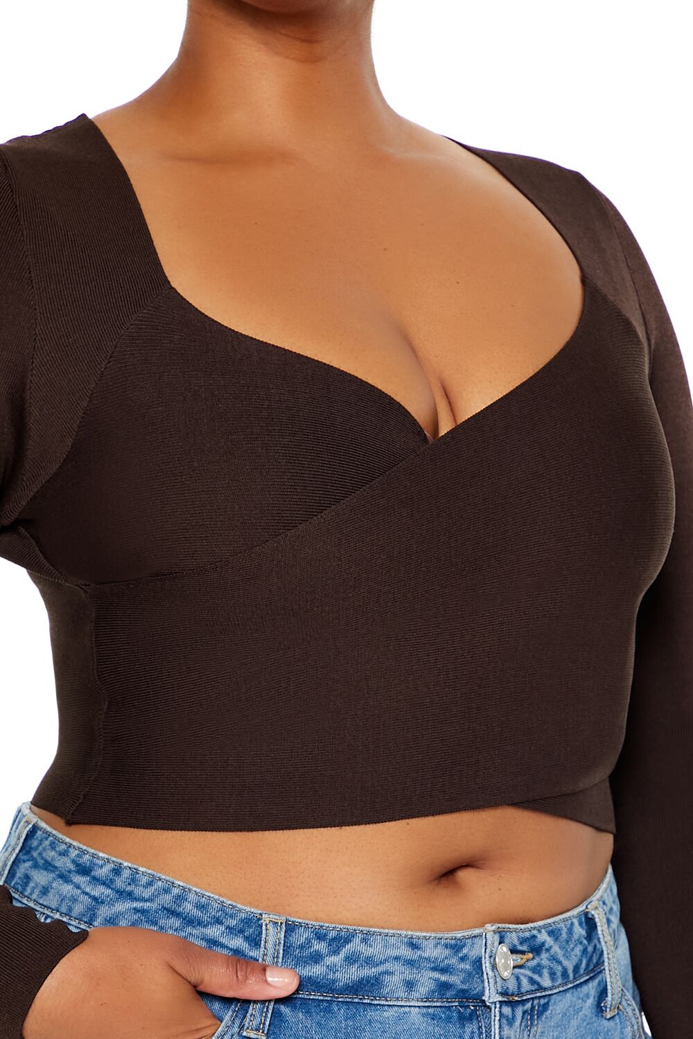 Plus Size Crossover Sweater - Forever 21