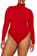 Plus Size Sweater-Knit Bodysuit - Forever 21