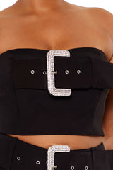 Plus Size Rhinestone Buckle Tube Top - Forever 21