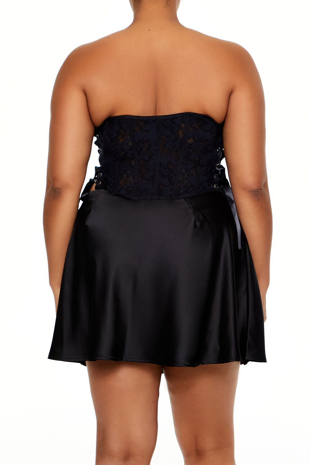 Plus Size Lace-Up Tube Top - Forever 21