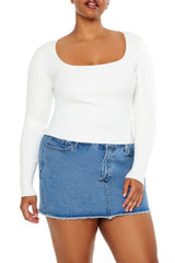 Plus Size Ribbed Sweater-Knit Top - Forever 21