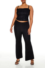 Plus Size Lace-Up Cropped Cami - Forever 21