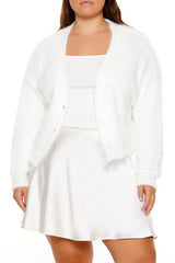 Plus Size Fuzzy Cardigan Sweater - Forever 21