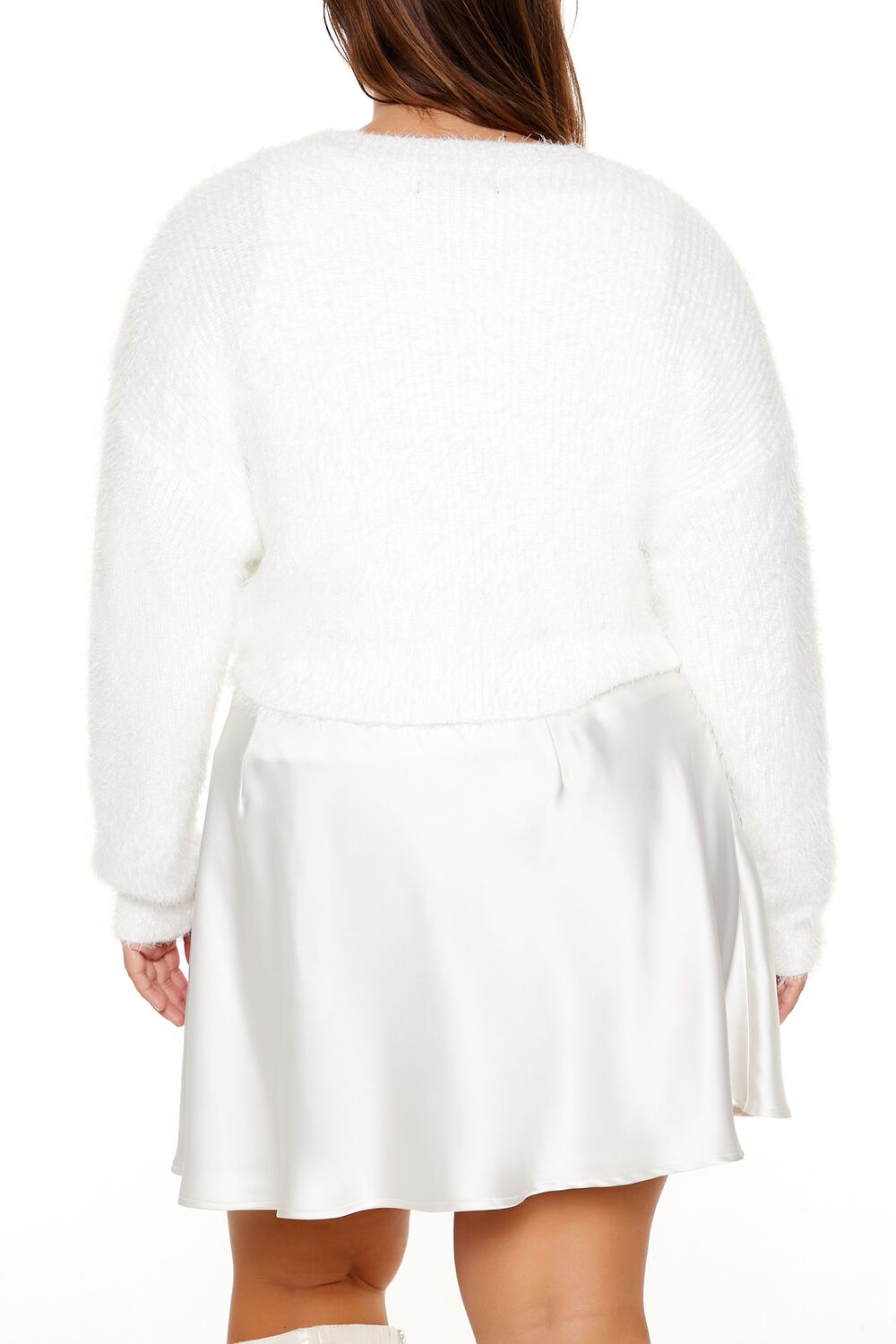 Plus Size Fuzzy Cardigan Sweater - Forever 21