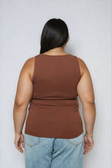 Plus Size Seamless Chain-Trim Tank - Forever 21