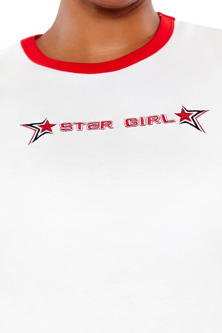 Plus Size Star Girl Ringer Tee - Forever 21