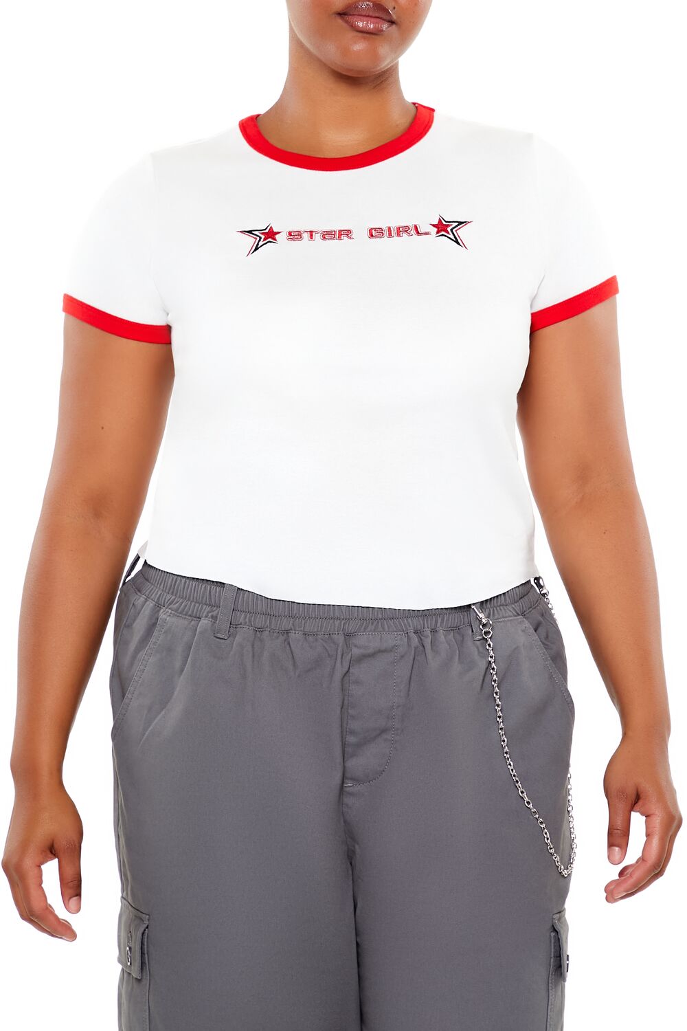 Plus Size Star Girl Ringer Tee - Forever 21
