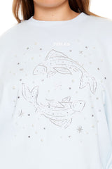 Plus Size Beaded Pisces Pullover - Forever 21