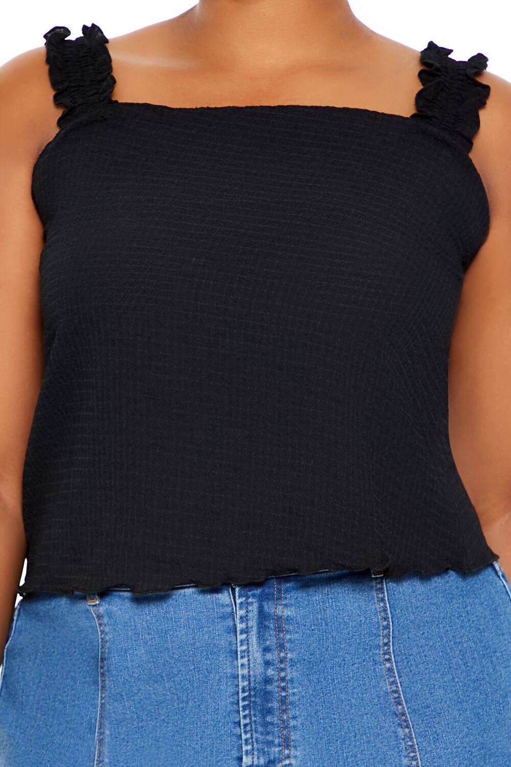 Plus Size Ruffle-Strap Tank Top - Forever 21