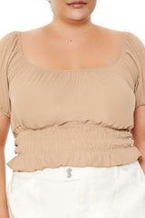 Plus Size Ribbed Knit Crop Top - Forever 21