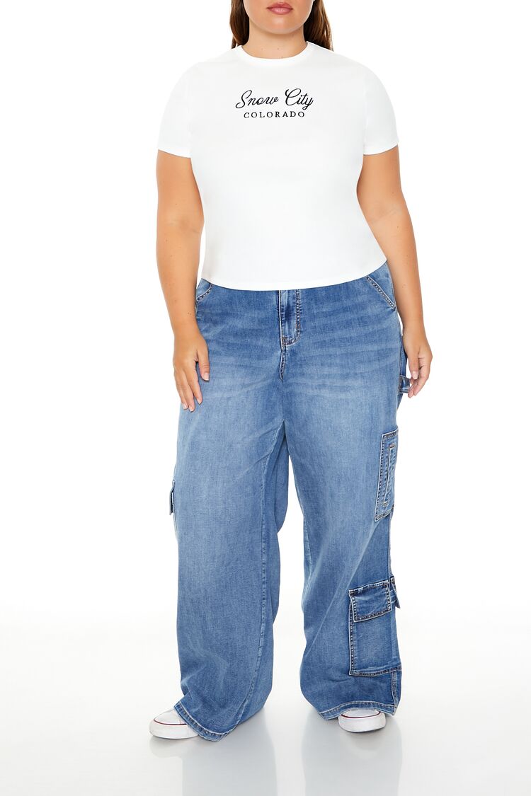 Plus Size Snow City Baby Tee - Forever 21