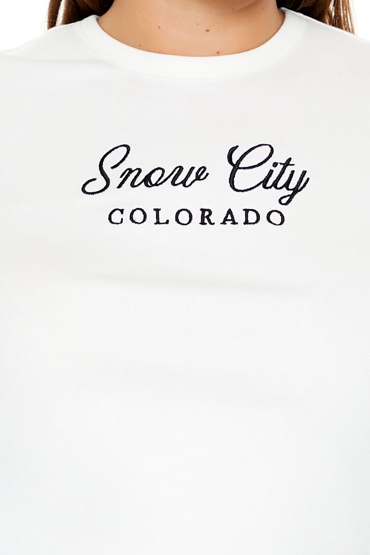 Plus Size Snow City Baby Tee - Forever 21
