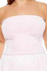 Plus Size Velour Cropped Tube Top - Forever 21