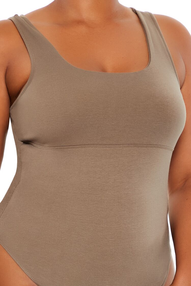 Plus Size Square-Neck Thong Bodysuit - Forever 21