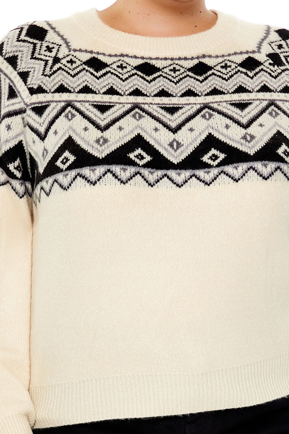 Plus Size Geo Print Sweater - Forever 21