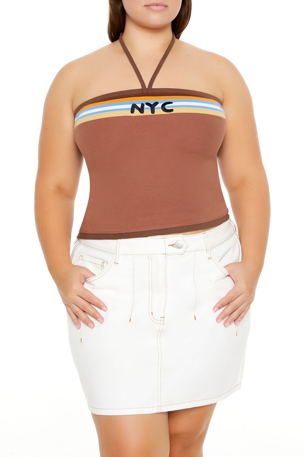 Plus Size NYC Halter Crop Top - Forever 21