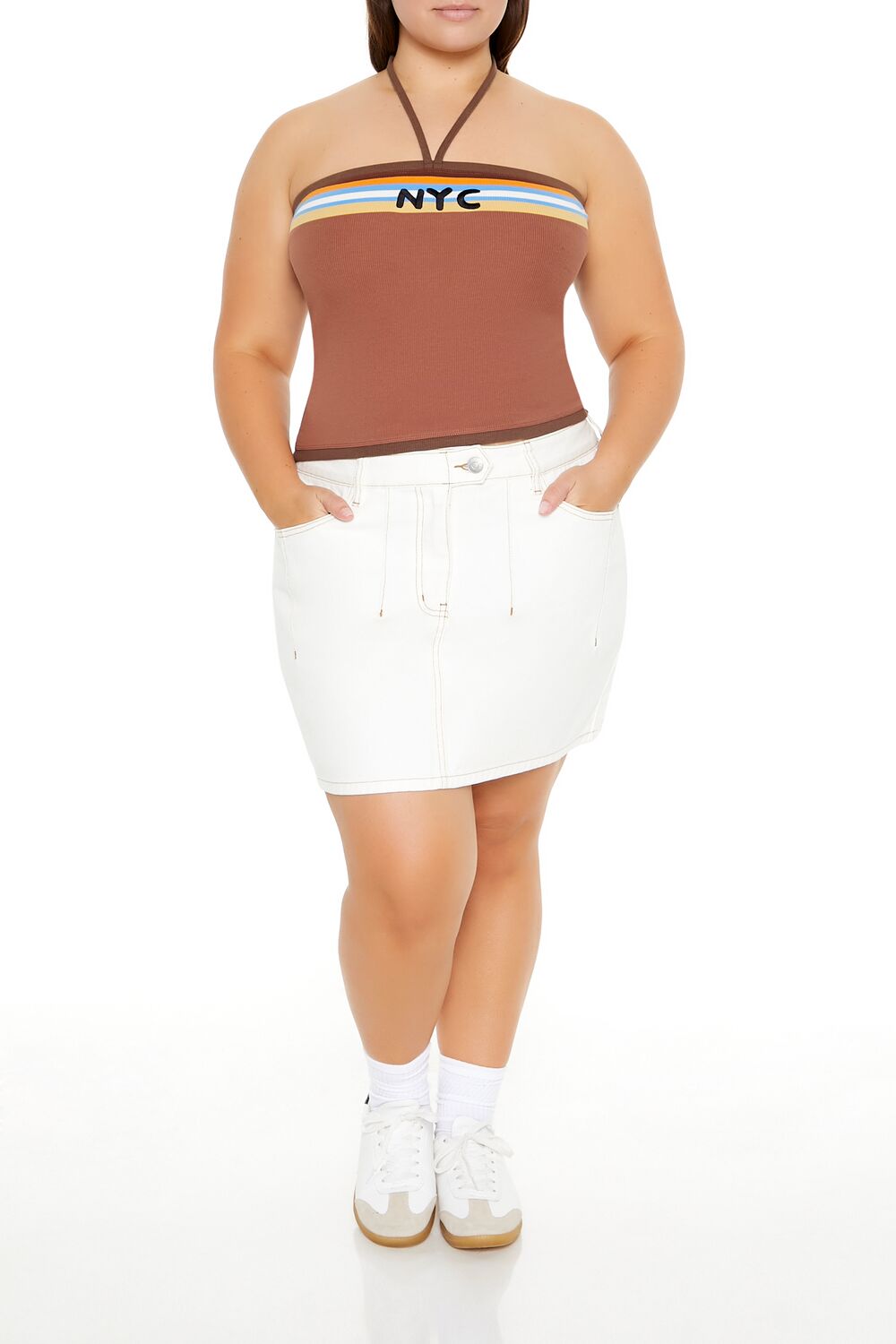 Plus Size NYC Halter Crop Top - Forever 21