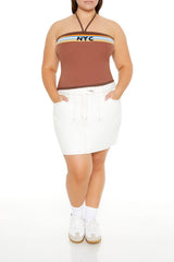 Plus Size NYC Halter Crop Top - Forever 21