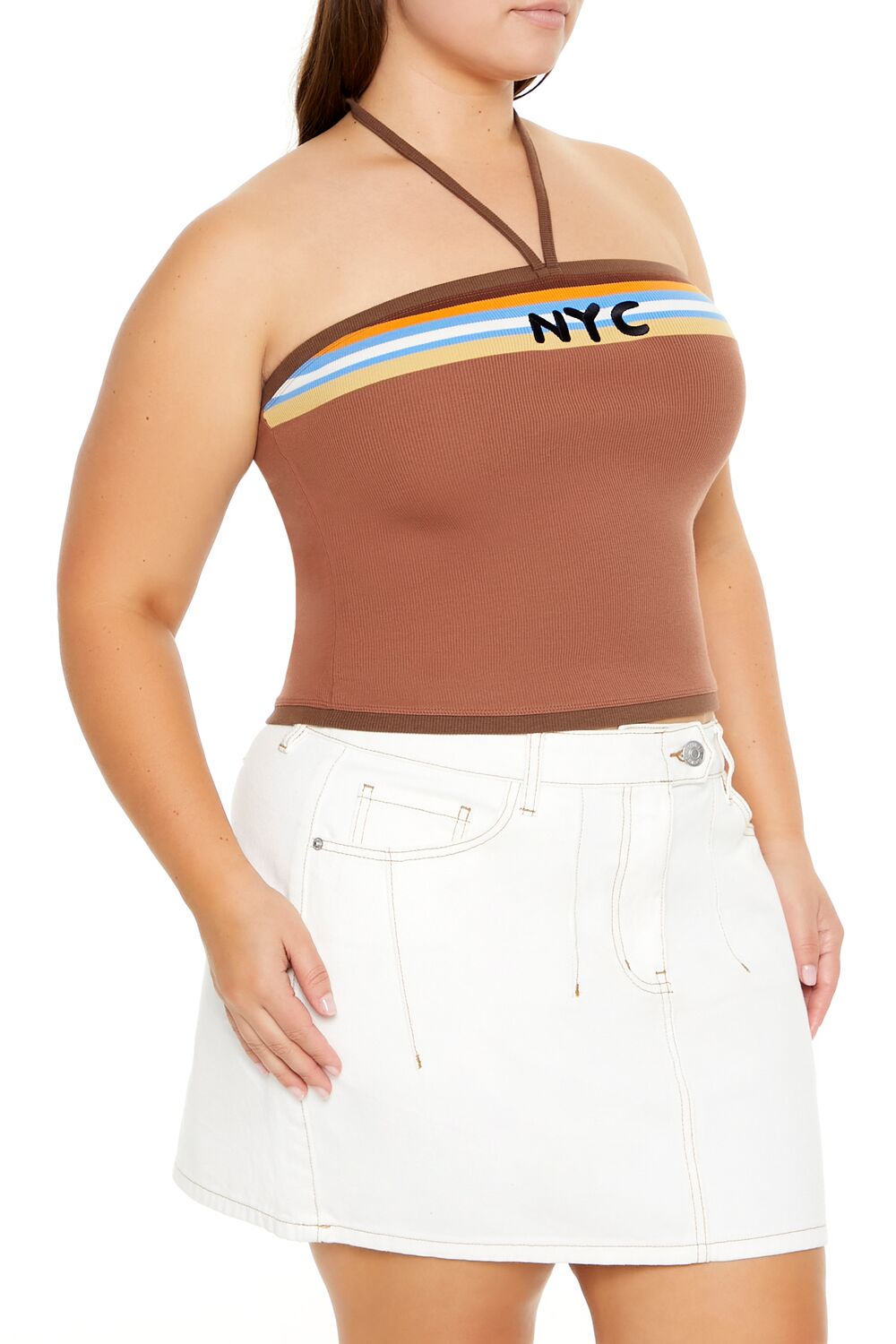 Plus Size NYC Halter Crop Top - Forever 21
