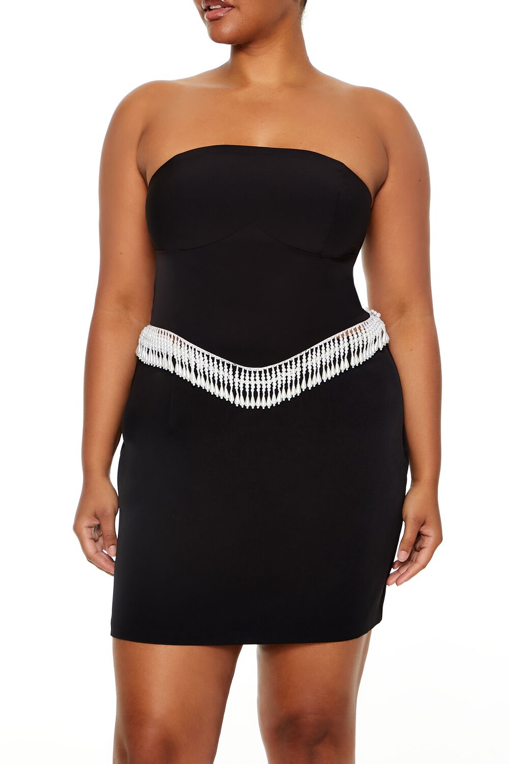 Plus Size Beaded-Trim Tube Top - Forever 21