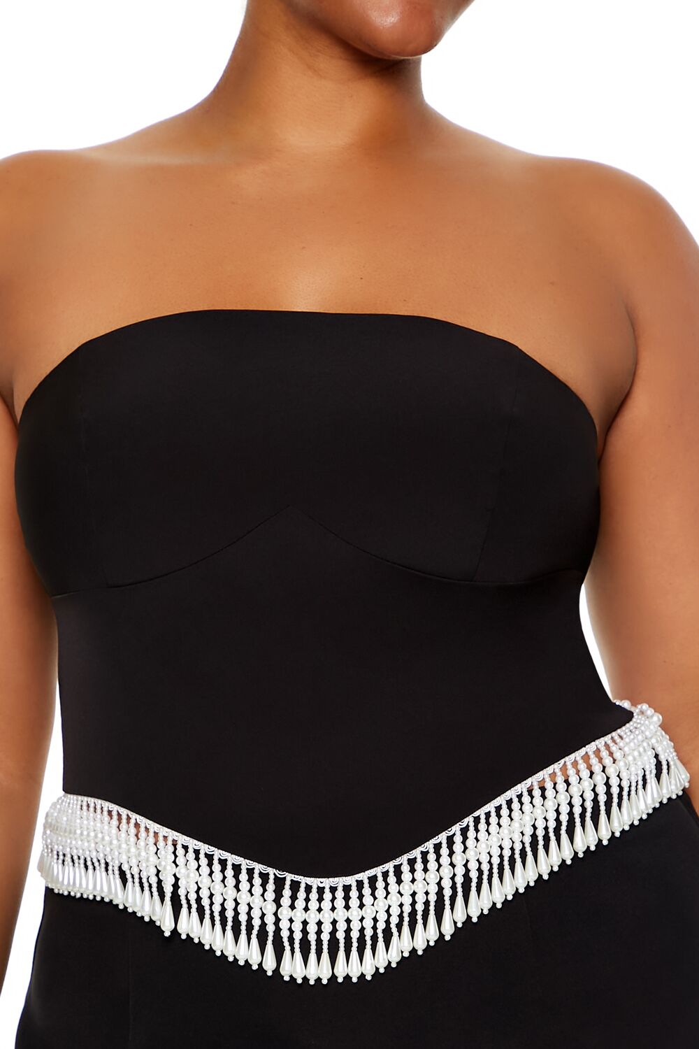 Plus Size Beaded-Trim Tube Top - Forever 21