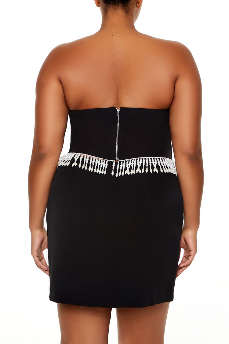 Plus Size Beaded-Trim Tube Top - Forever 21
