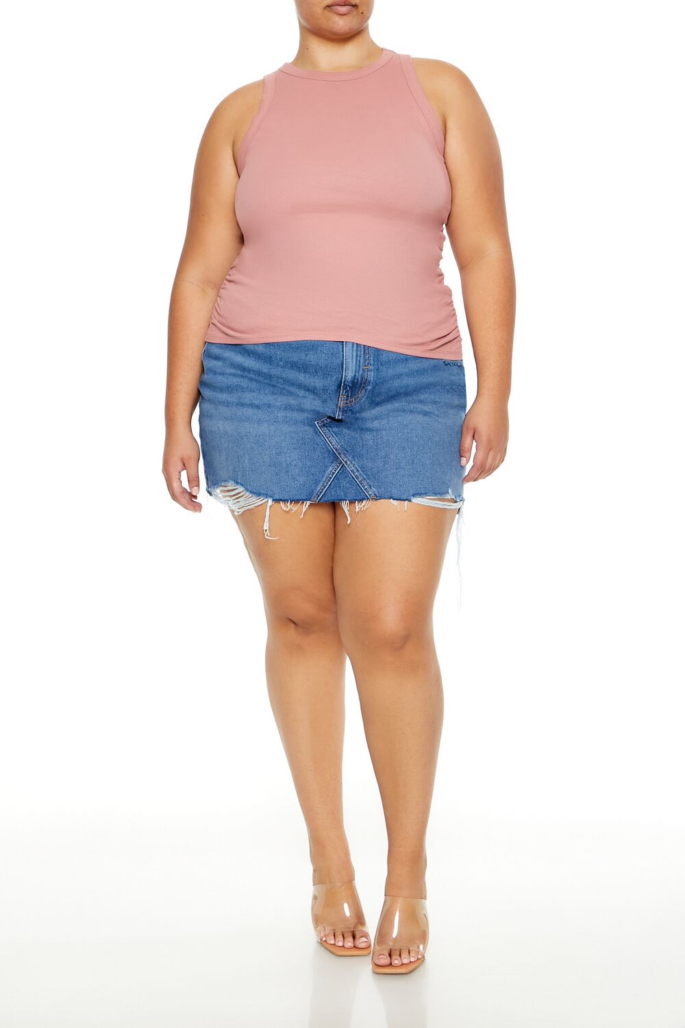 Plus Size Cotton-Blend Tank Top - Forever 21