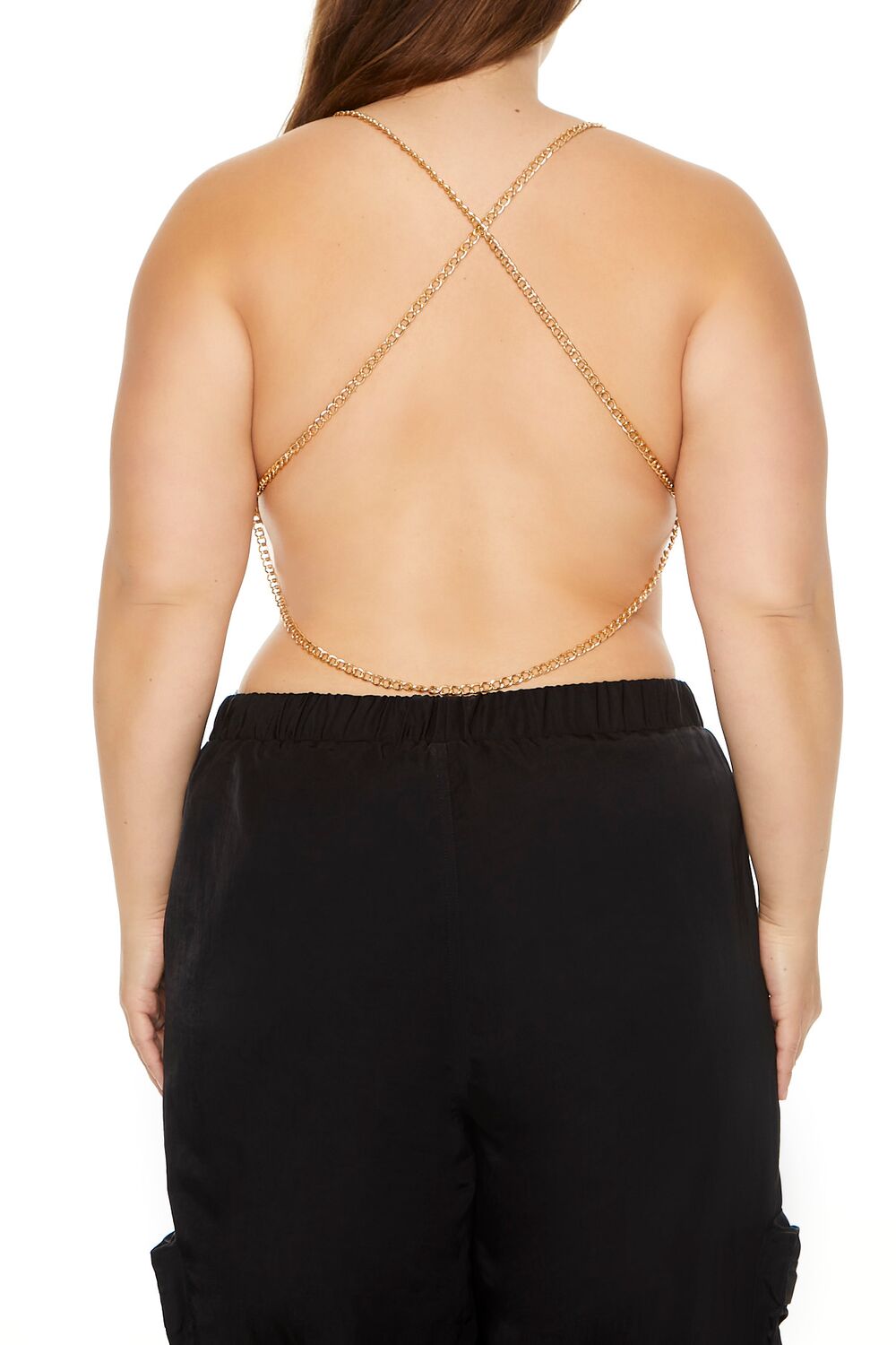 Plus Size Cutout Chain Bodysuit - Forever 21