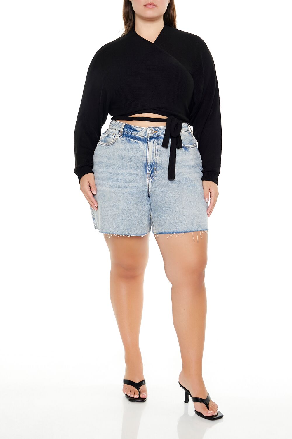 Plus Size Sweater-Knit Wrap Top - Forever 21