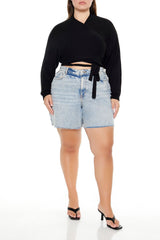 Plus Size Sweater-Knit Wrap Top - Forever 21