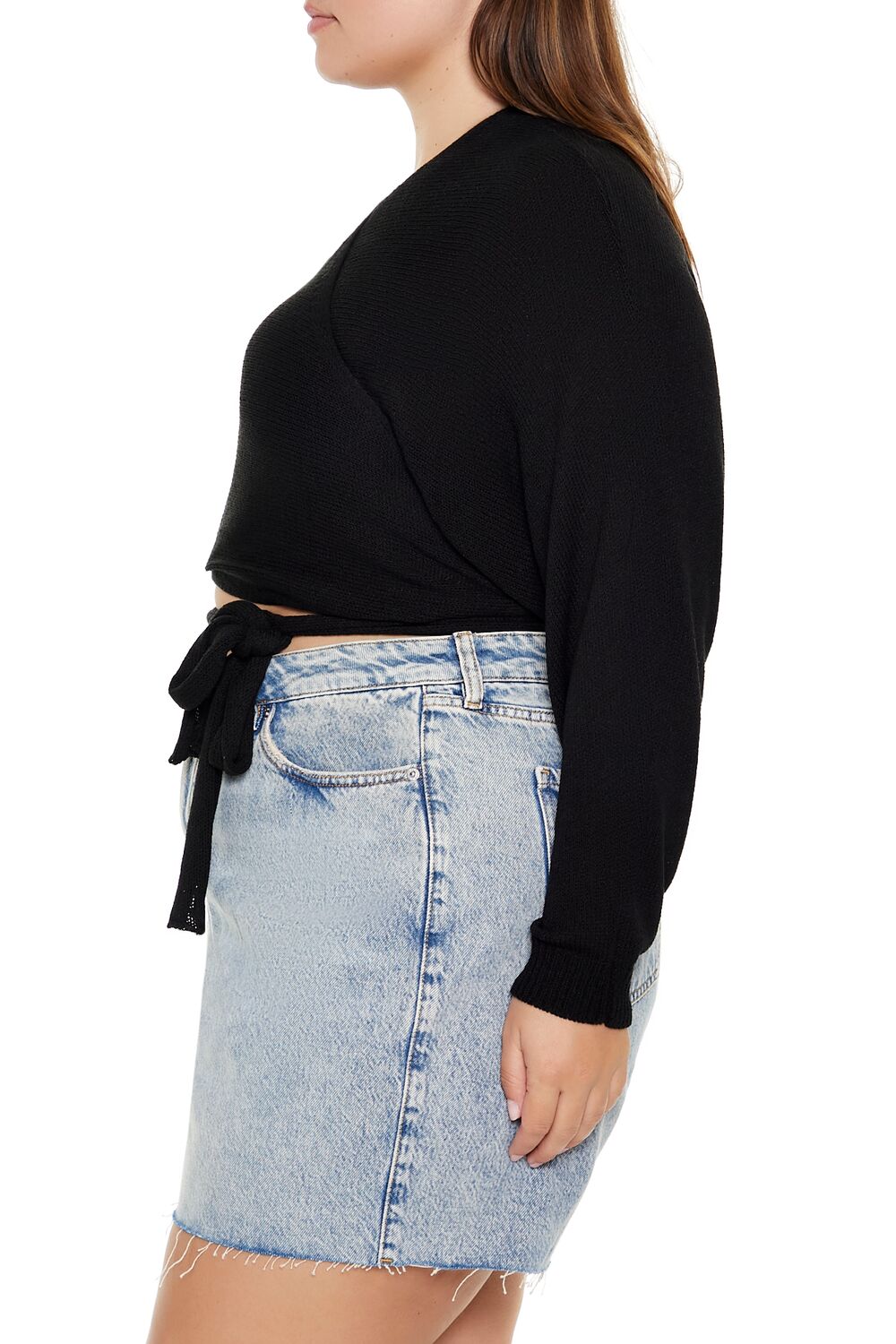 Plus Size Sweater-Knit Wrap Top - Forever 21