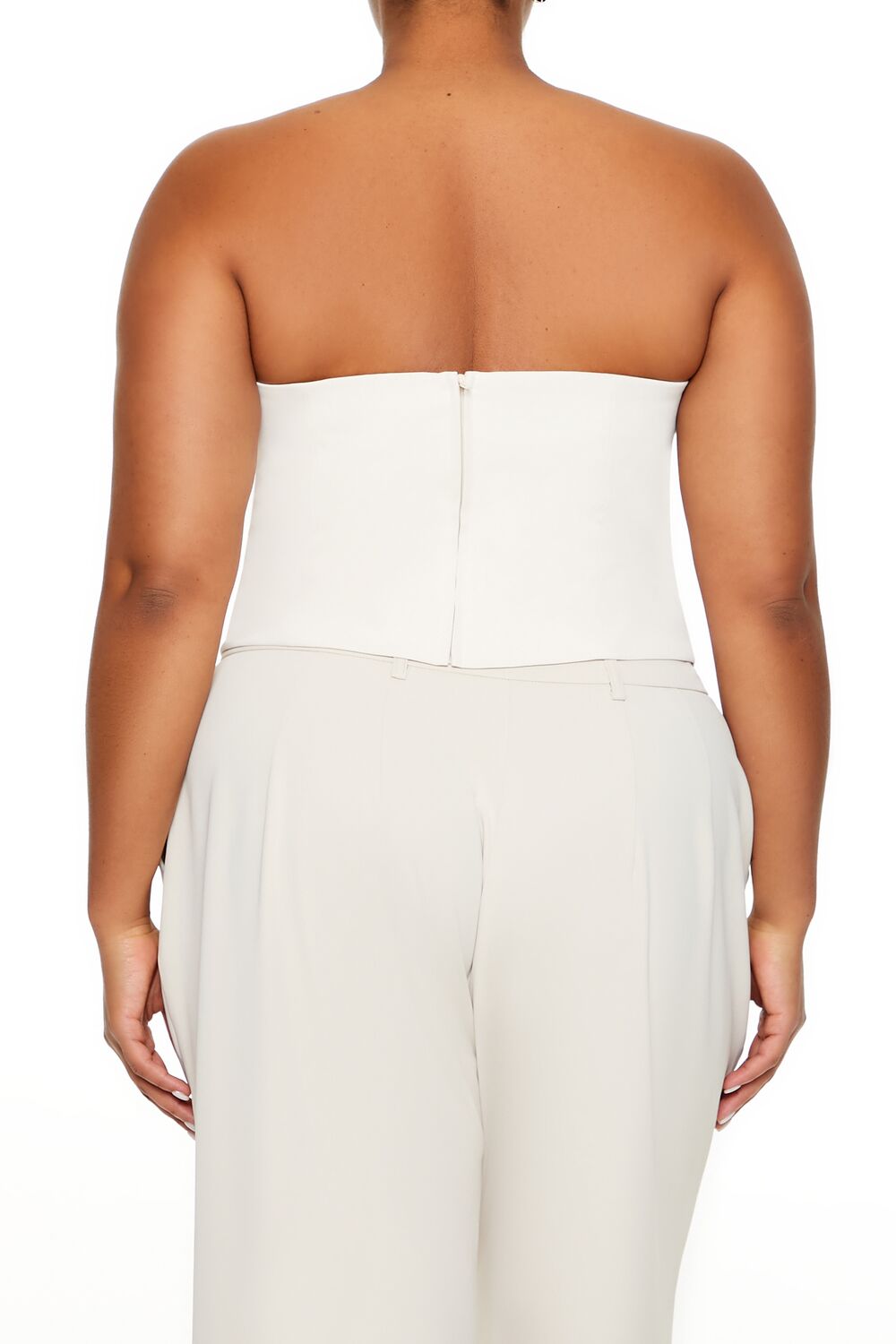 Plus Size Lace-Up Tube Top - Forever 21