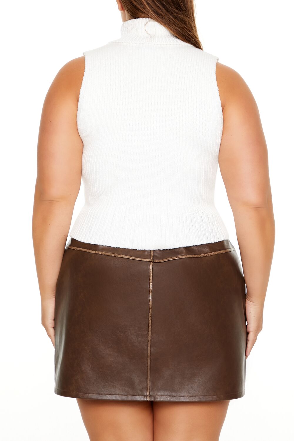 Plus Size Turtleneck Sweater-Knit Tank Top - Forever 21