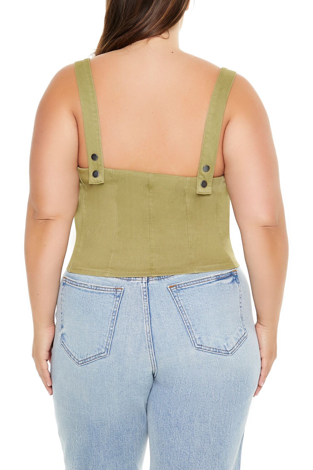 Plus Size Zip-Up Crop Top - Forever 21