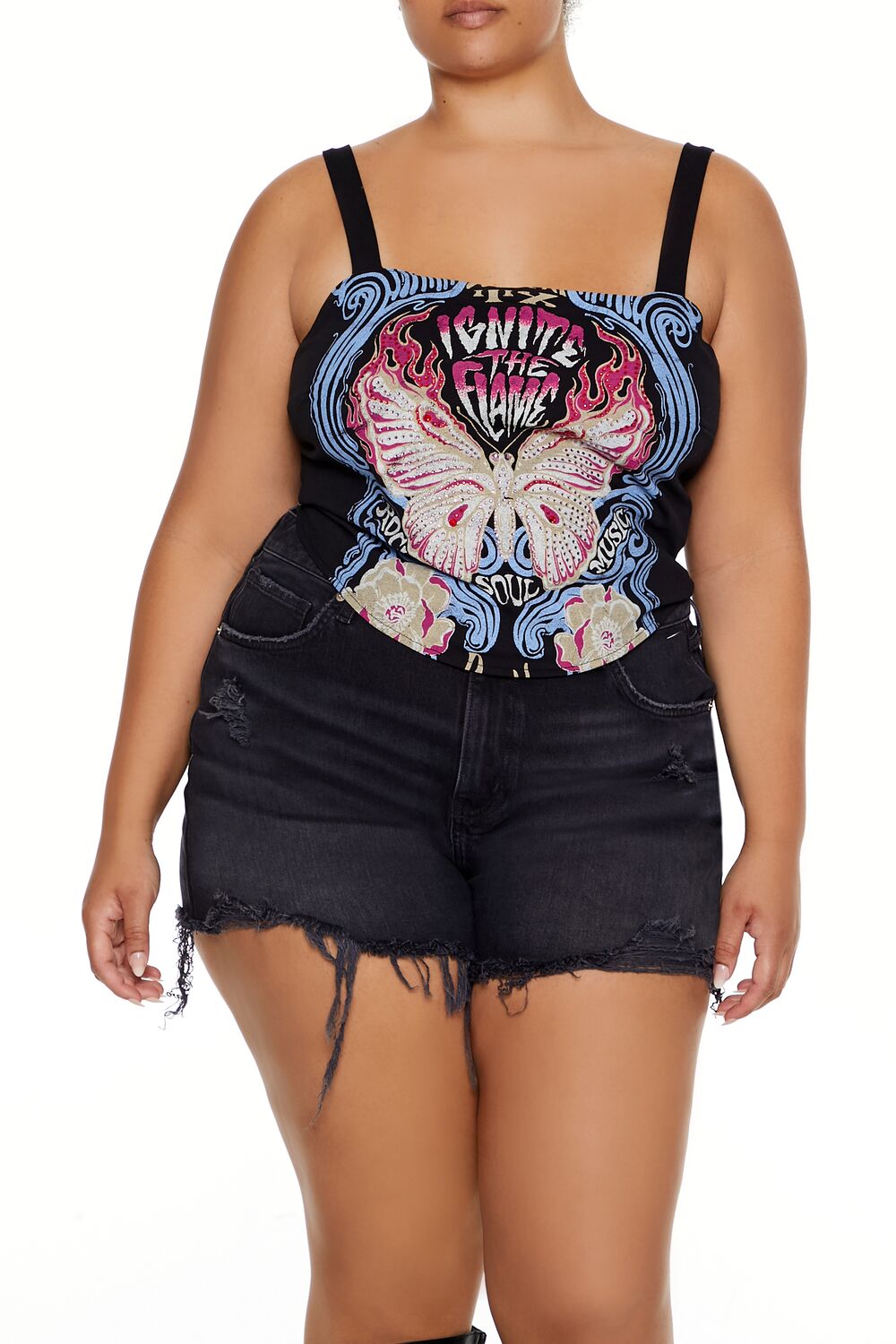 Plus Size Ignite the Flame Crop Top - Forever 21