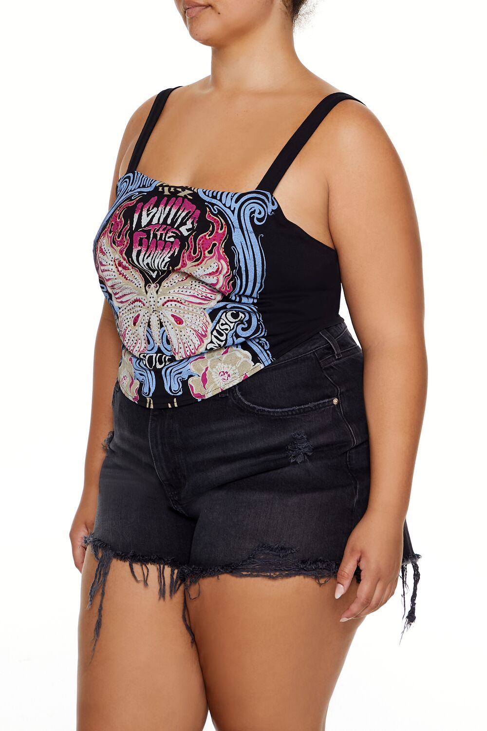 Plus Size Ignite the Flame Crop Top - Forever 21