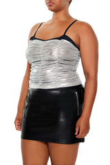 Plus Size Metallic Two-Tone Cami - Forever 21