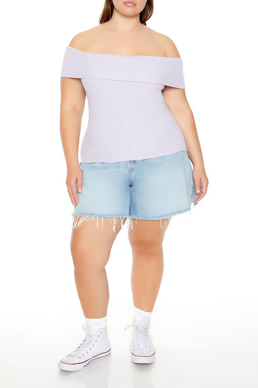 Plus Size Tie-Back Sweater-Knit Top - Forever 21